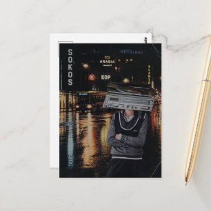 Surrealistische Muziek Persoon Briefkaart
