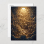 Surrealistische mysterieuze City Fantasy Art Briefkaart (Voorkant / Achterkant)