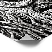 Surrealistische nachtmerrie Monster Verpletterd Tu Poster (Hoek)