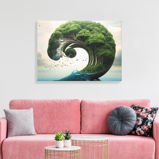 Surrealistische Natuur Kunst Canvas Afdruk (Insitu (Woonkamer))