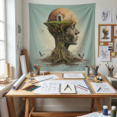 Surrealistische Natuur Tapestry Wandkleed