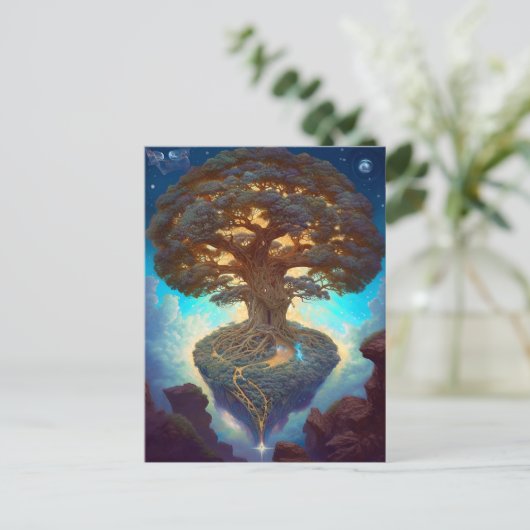 Surrealistische Natuur van de levensboom Briefkaart (Staand voorkant)