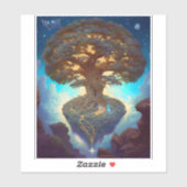 Surrealistische Natuur van de levensboom Sticker (Vel)