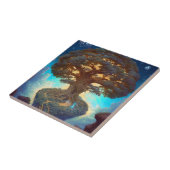 Surrealistische Natuur van de levensboom Tegeltje (Zijkant)