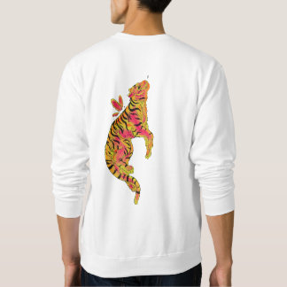 Surrealistische neon tijger trui