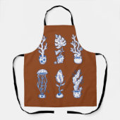 Surrealistische Oceaan Botanicals Schort (Voorkant)