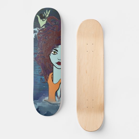 Surrealistische octopus Zee Godin Persoonlijk Skateboard (Voorkant)