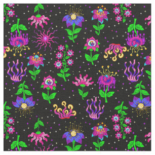 surrealistische ogen bloemrijke fantasie bloemen g stof