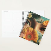 Surrealistische ogen en bloemen met vlinders planner (Display)