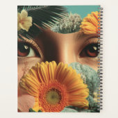 Surrealistische ogen en bloemen met vlinders planner (Achterkant)