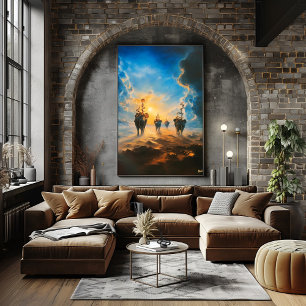 Surrealistische Olifanten in Mystieke Hemel – Surr Poster