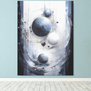 surrealistische omloopbaan canvas afdruk