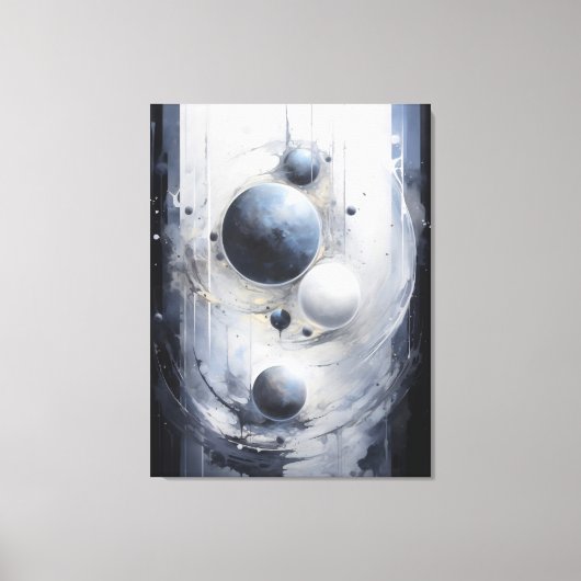 surrealistische omloopbaan canvas afdruk (Voorkant)