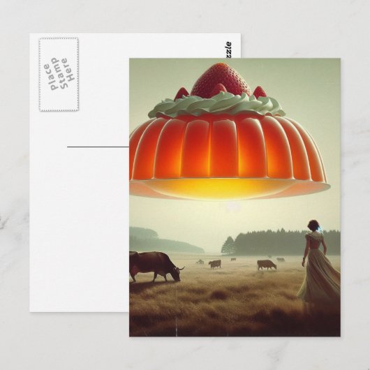 Surrealistische Oranje zoete traktatie in de zuive Briefkaart (Voorkant / Achterkant)