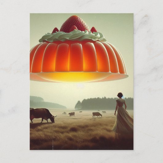 Surrealistische Oranje zoete traktatie in de zuive Briefkaart (Voorkant)