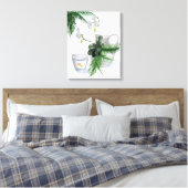 surrealistische orchideeëngoudvis canvas afdruk (Insitu (Slaapkamer))