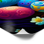 Surrealistische paashaas met eieren perfect poster (Hoek)