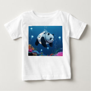 Surrealistische panda-onderzeeër die bioluminescen