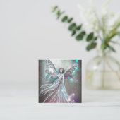 Surrealistische parelhoenders vierkante visitekaartje (Staand voorkant)