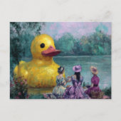 Surrealistische picknick met een gigantische eend briefkaart (Voorkant)