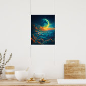 Surrealistische Planeet Poster (Keuken)