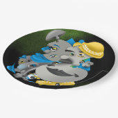 Surrealistische puzzel geconfronteerd met papier B Papieren Bordje (Gekanteld)