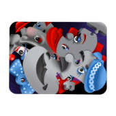 Surrealistische puzzel gezichten koelkast magneet (Horizontaal)