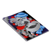 Surrealistische puzzel gezichten Notitieboek (Rechterzijde)