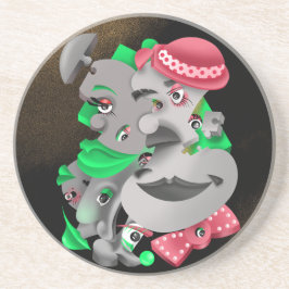 Surrealistische puzzel gezichten Onderzetter