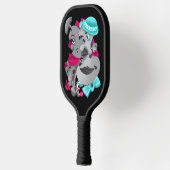 Surrealistische puzzel gezichten pickleball paddle (Links)