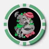Surrealistische Puzzel Gezichten Poker Chip (Voorkant)
