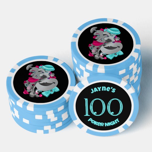Surrealistische Puzzel Gezichten Poker Chip (Opstapeling)