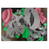 Surrealistische puzzel gezichten snijplank (Voorkant)