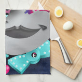 Surrealistische puzzel gezichten theedoek (Quarter Fold)