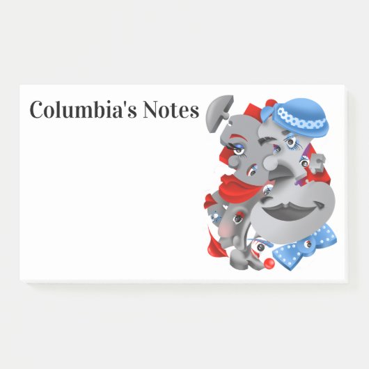 Surrealistische puzzelgezichten Post-it-Notes Post-it® Notes (Voorkant)