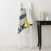 Surrealistische puzzelgezichten sherpa deken (In situ)