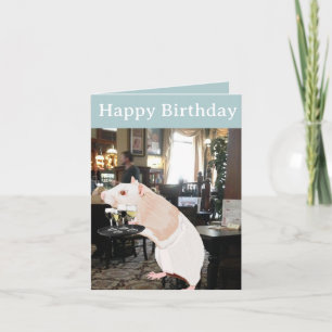 Surrealistische Rat Waiter bewerkbaar Kaart