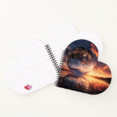 Surrealistische reflecterende bol met sterren notitieboek (Binnen)