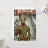 Surrealistische retro Euro Guy Party Uitnodigen Kaart (Voorkant / Achterkant in situ)