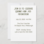 Surrealistische retro Euro Guy Party Uitnodigen Kaart (Achterkant)