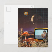Surrealistische Retro Futurisme Ruimte Collage Art Briefkaart (Voorkant / Achterkant)