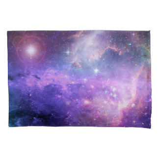 Surrealistische ruimte achtergrond, sterrenhemel. kussensloop