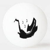 Surrealistische saxofonist pingpongbal (Achterkant)