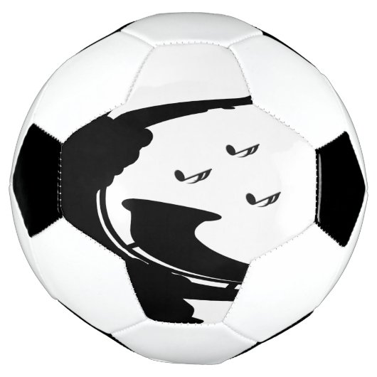 Surrealistische saxofonist voetbal (Gedraaid)