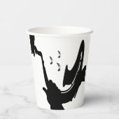 Surrealistische saxofoonspel papieren bekers (Achterkant)