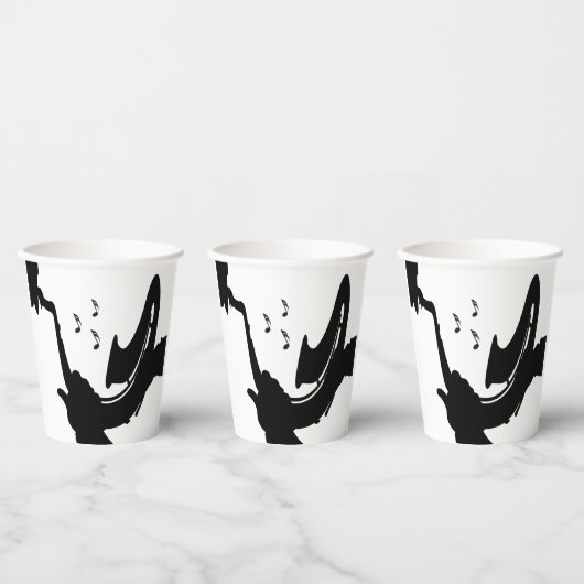 Surrealistische saxofoonspel papieren bekers (Multi)