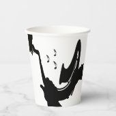 Surrealistische saxofoonspel papieren bekers (Voorkant)
