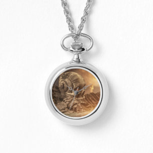 Surrealistische schedel horloge