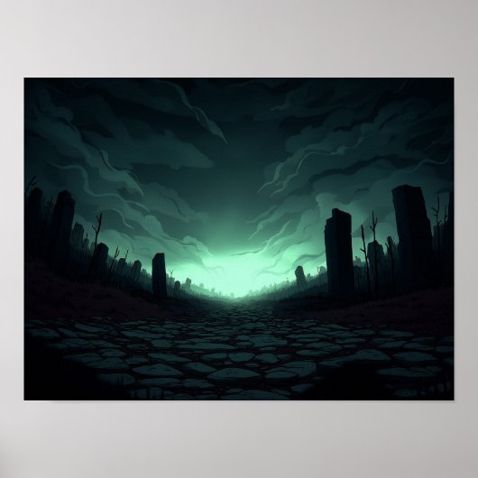 Surrealistische Science-Fictionboerderij met Illus Poster (Voorkant)