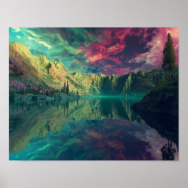 Surrealistische sereniteit: reflecties van het Eth Poster